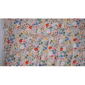 tissu viscose rifle paper co - strawberry fields