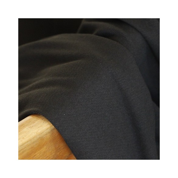 tissu maille piquée noire