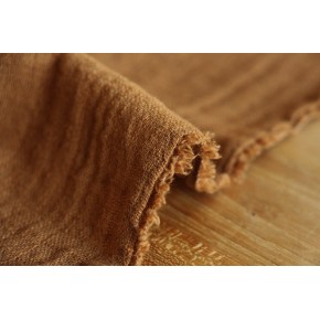 tissu coton texturé caramel