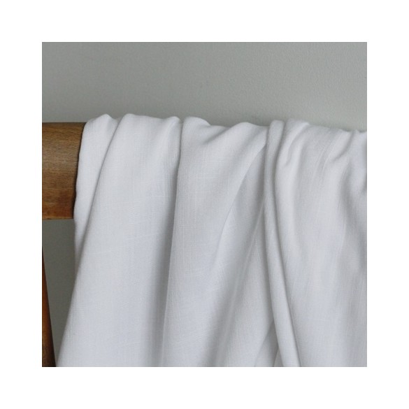 tissu viscose stretch - blanc