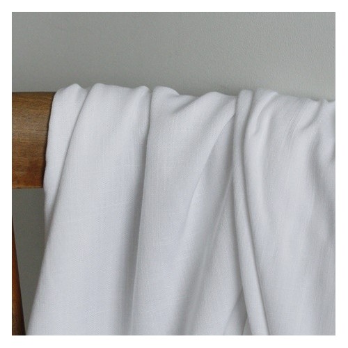 tissu viscose stretch - blanc tissu viscose stretch - blanc