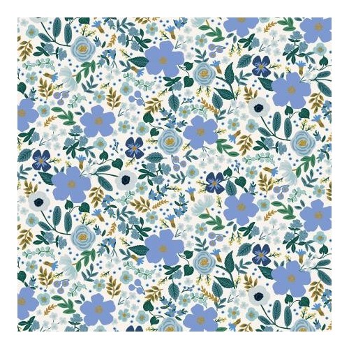 coton rifle paper co - wild rose blue metallic coton rifle paper co - wild rose blue metallic