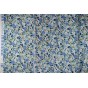tissu coton wild rose blue metallic - rifle paper co