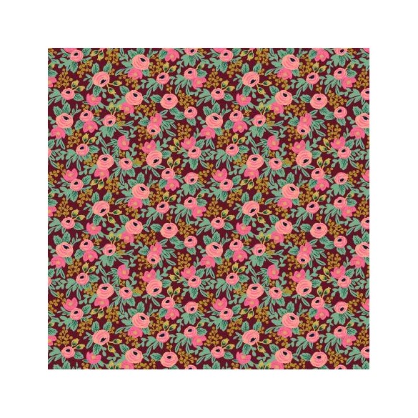 coton rosa burgundy metallic - rifle paper co