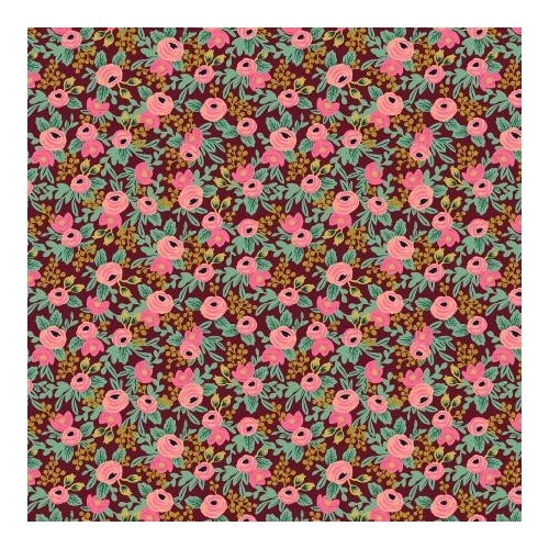 coton rosa burgundy metallic - rifle paper co coton rosa burgundy metallic - rifle paper co