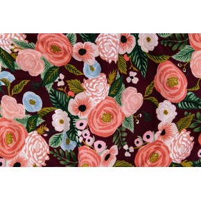 coton canvas juliet rose burgundy - rifle paper co