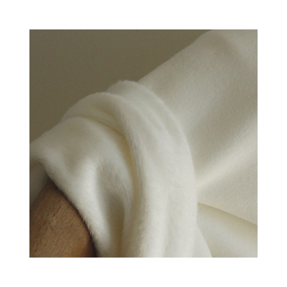 Molleton blanc cassé envers douillette