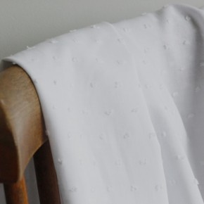 coton plumetis blanc