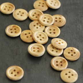 100 Pièces Boutons en Bois, Boutons de Couture Naturel, Boutons