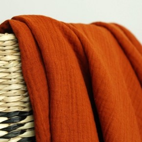 Double gaze en coton bio - rust