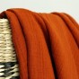 Double gaze en coton bio - rust