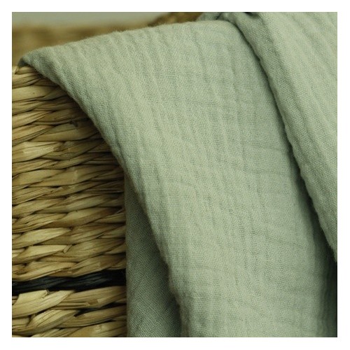 Double gaze en coton bio - vert d'eau Double gaze en coton bio - vert d'eau