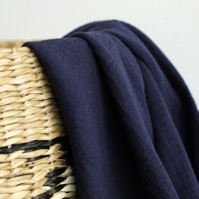 Double gaze en coton bio - marine