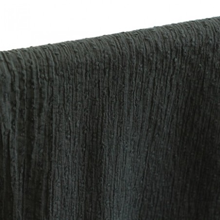 tissu coton plumetis noir