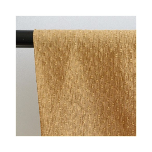 Coton crépon Plumetis liège