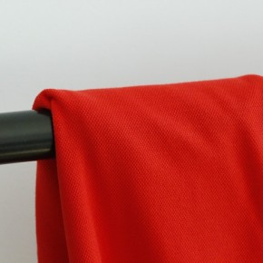 Tissu jersey polo - maille piquée rouge