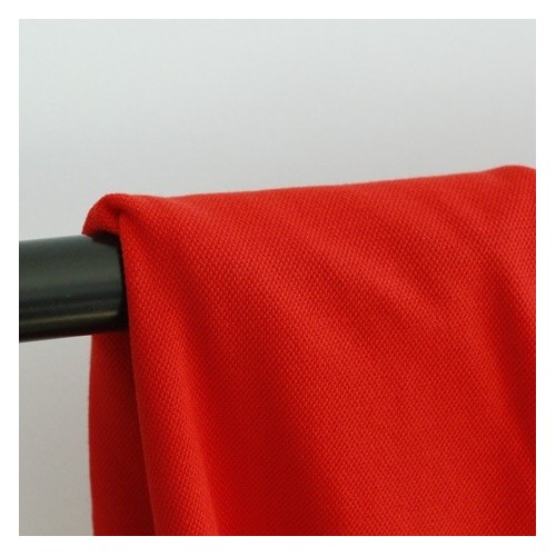 Tissu jersey polo - maille piquée rouge Tissu jersey polo - maille piquée rouge