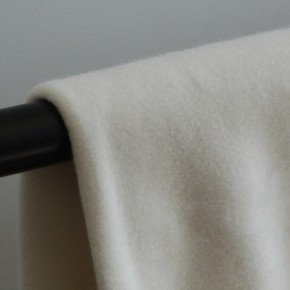 Tissu polaire en coton bio - Ecru