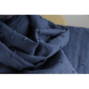 tissu coton plumetis marine