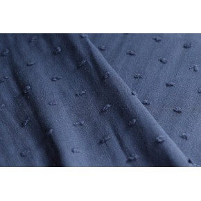 voile de coton plumetis marine