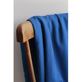 tissu viscose texturée stretch bleu
