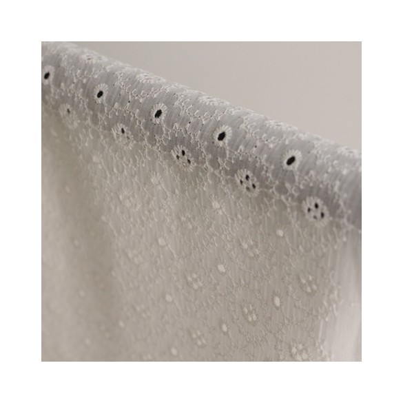 Broderie anglaise - Adelaïse blanc