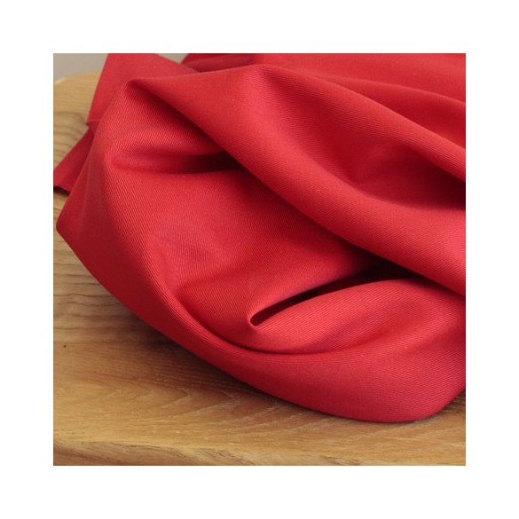 Gabardine de coton - rouge