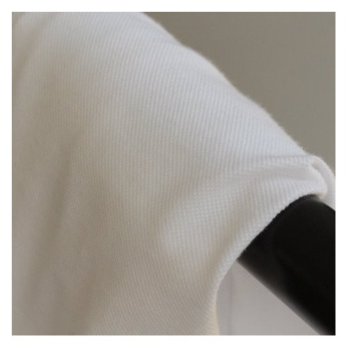 Tissu jersey polo - maille piquée blanc Tissu jersey polo - maille piquée blanc