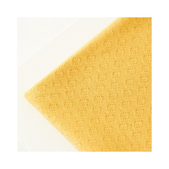 Organic gem pointelle - Blonde yellow