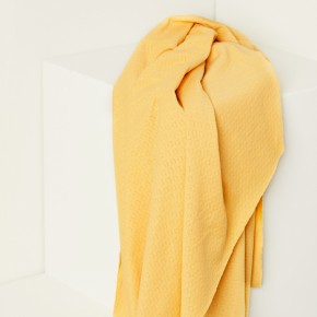 maille ajourée jaune en coton bio