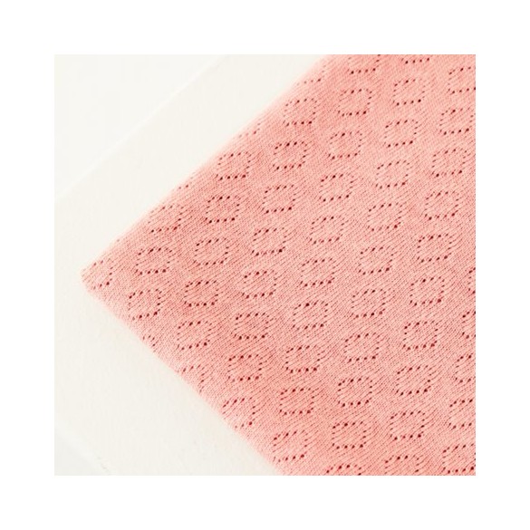 Organic gem pointelle - sweet peach