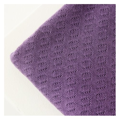 Organic gem pointelle - violet fig Organic gem pointelle - violet fig