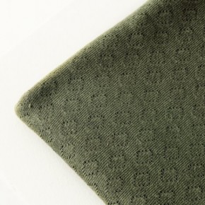 Organic gem pointelle - olive green