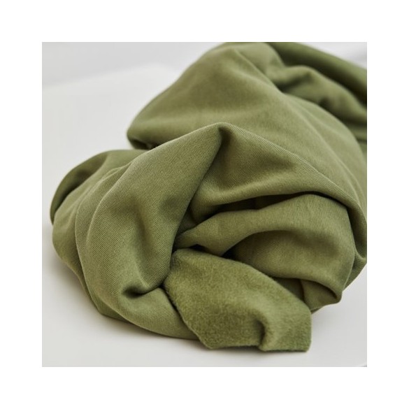 ORGANIC BASIC BRUSHED SWEAT - OLIVE GREEN