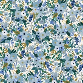 Petite Garden Party - Blue Fabric - Rifle paper co