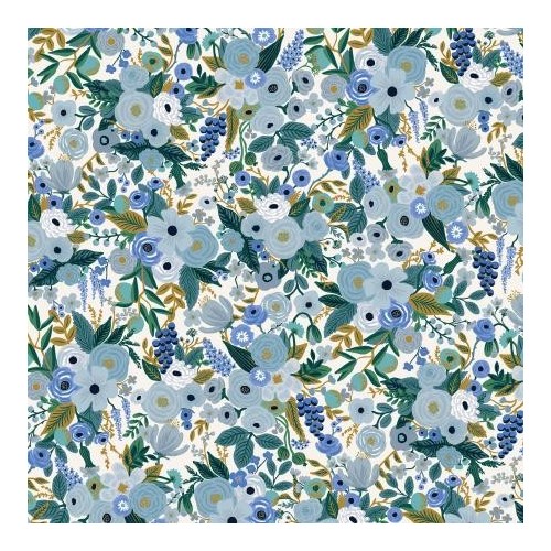 Petite Garden Party - Blue Fabric - Rifle paper co Petite Garden Party - Blue Fabric - Rifle paper co