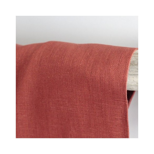 Tissu Ramie - rouille
