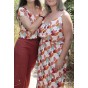 pantalon en ramie rouille
