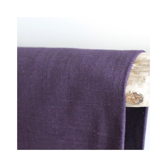 Tissu Ramie - aubergine