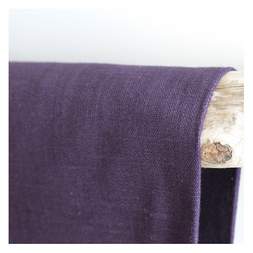 Tissu Ramie - aubergine Tissu Ramie - aubergine