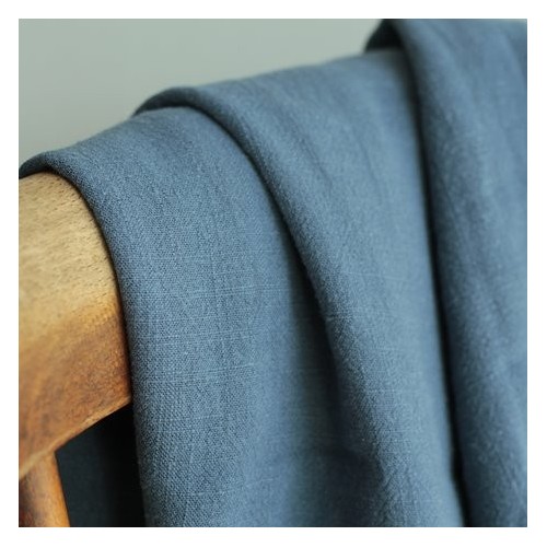 Lin et Viscose - bleu
