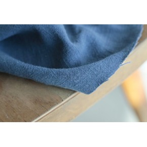 tissu lin et viscose bleu