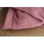 tissu double gaze rose