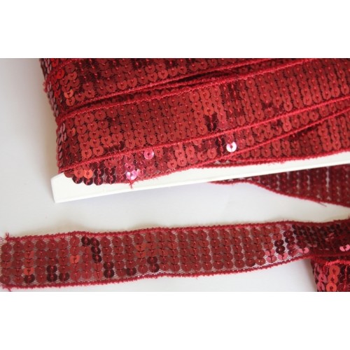 Galon paillettes sequins rouge Galon paillettes sequins rouge