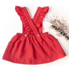 volants dos - robe tablier milano kids - Ikatee