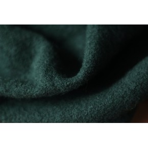 tissu laine bouillie verte