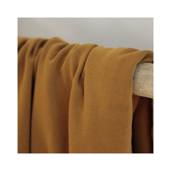 tissu molleton bio - bronze