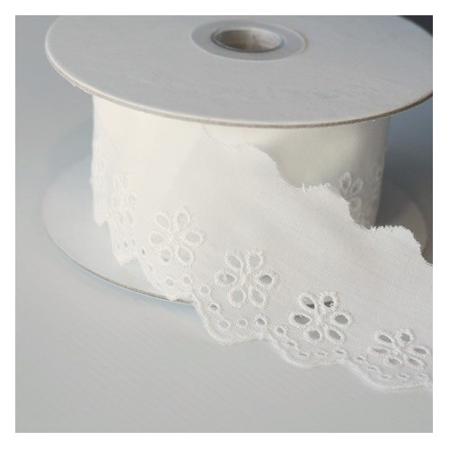 galon de broderie anglaise - blanc galon de broderie anglaise - blanc