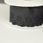 Galon broderie fleurs 50 mm - noir