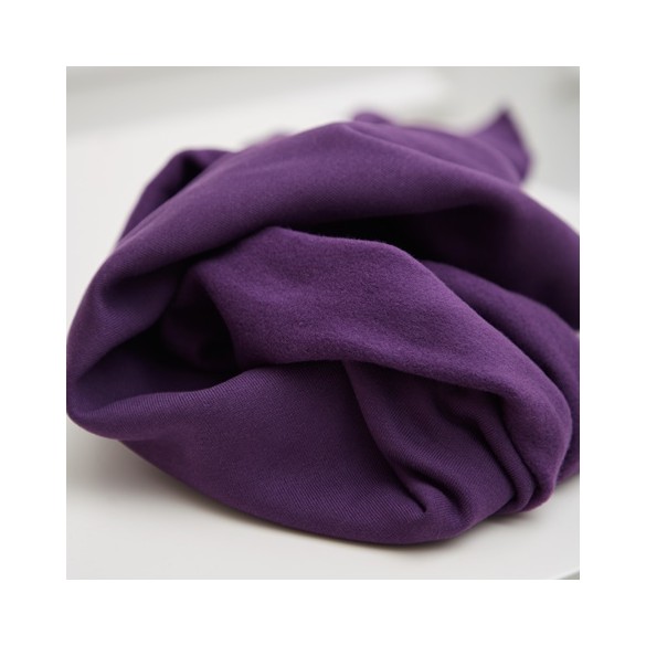 tissu sweat bio - plum - Mind the maker
